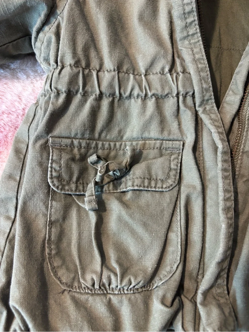 Baby Gap Olive Green Toddler Girl’s Hooded Jacket, Size 18-24 Months